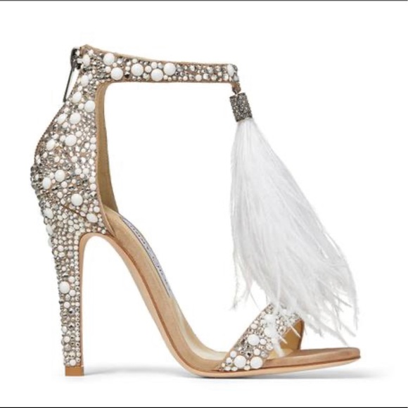 Jimmy Choo White/silver Viola 110 heels - Picture 2 of 8